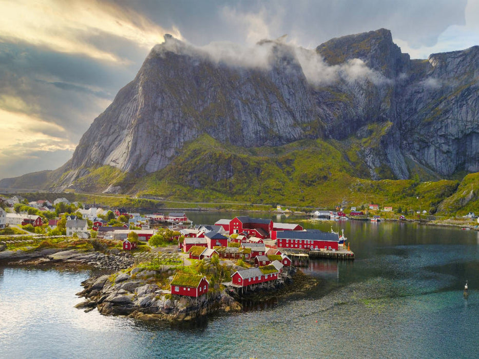 Lofoten im Sonnenuntergang - CALVENDO Foto-Puzzle'