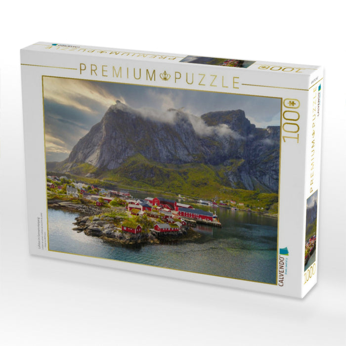 Lofoten im Sonnenuntergang - CALVENDO Foto-Puzzle'