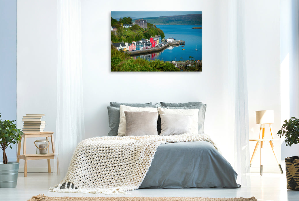 Premium textile canvas Premium textile canvas 120 cm x 80 cm landscape Tobermory (Isle of Mull) 