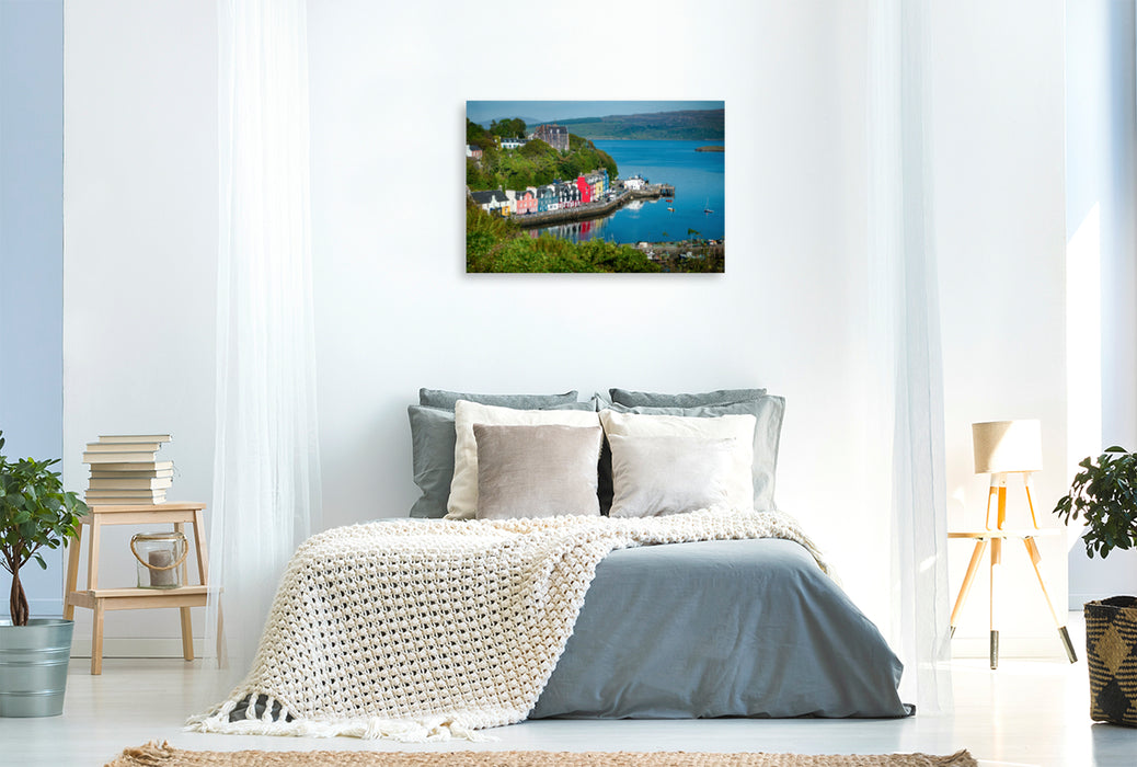 Premium textile canvas Premium textile canvas 120 cm x 80 cm landscape Tobermory (Isle of Mull) 