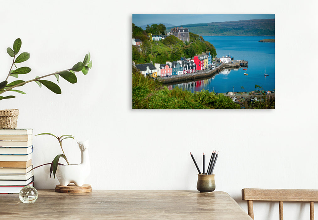 Premium textile canvas Premium textile canvas 120 cm x 80 cm landscape Tobermory (Isle of Mull) 