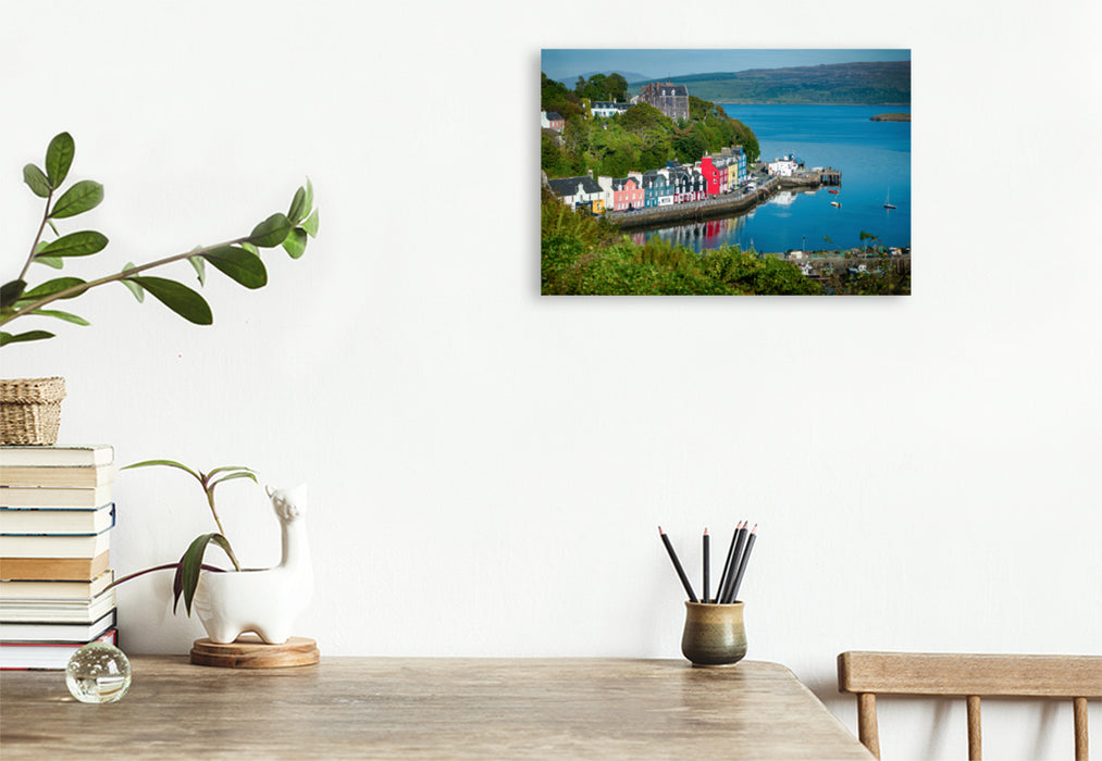 Premium textile canvas Premium textile canvas 120 cm x 80 cm landscape Tobermory (Isle of Mull) 