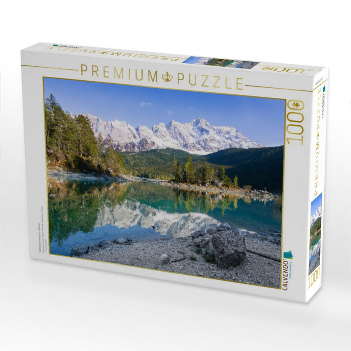 Wettersteinmassiv - Eibsee - CALVENDO Foto-Puzzle'