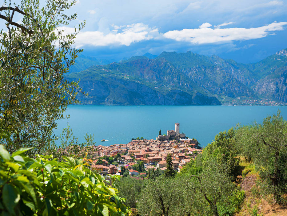 Aussicht von der Panoramastraße auf Malcesine - CALVENDO Foto-Puzzle'