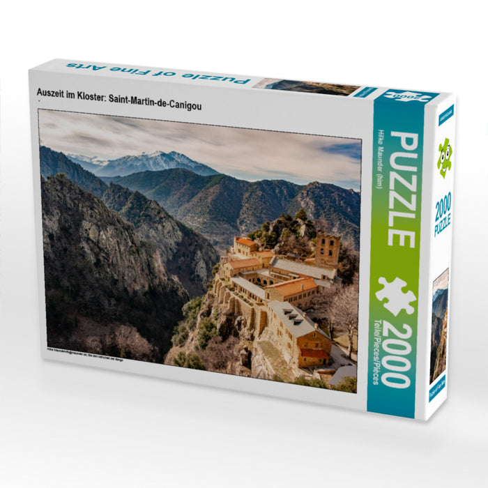 Auszeit im Kloster: Saint-Martin-de-Canigou 2000 Teile Puzzle quer - CALVENDO Foto-Puzzle'