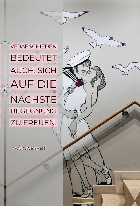 Premium Textil-Leinwand Verabschieden