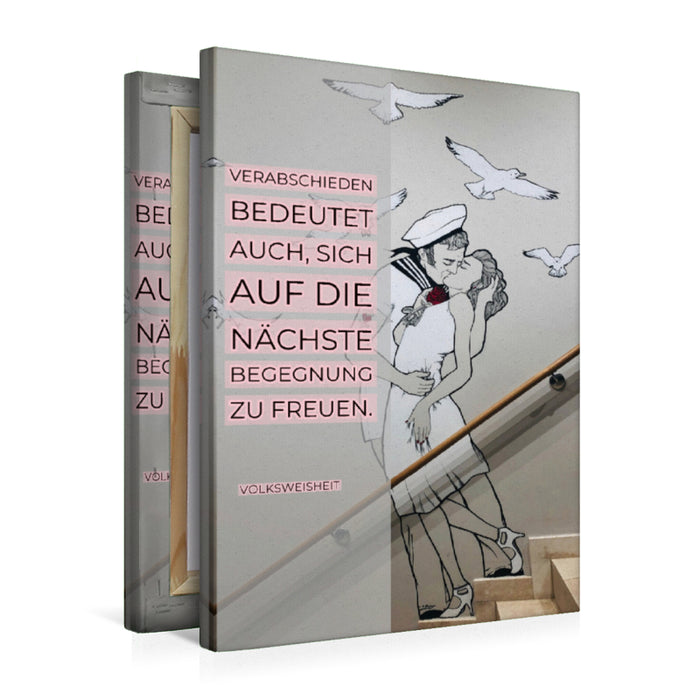 Premium Textil-Leinwand Verabschieden