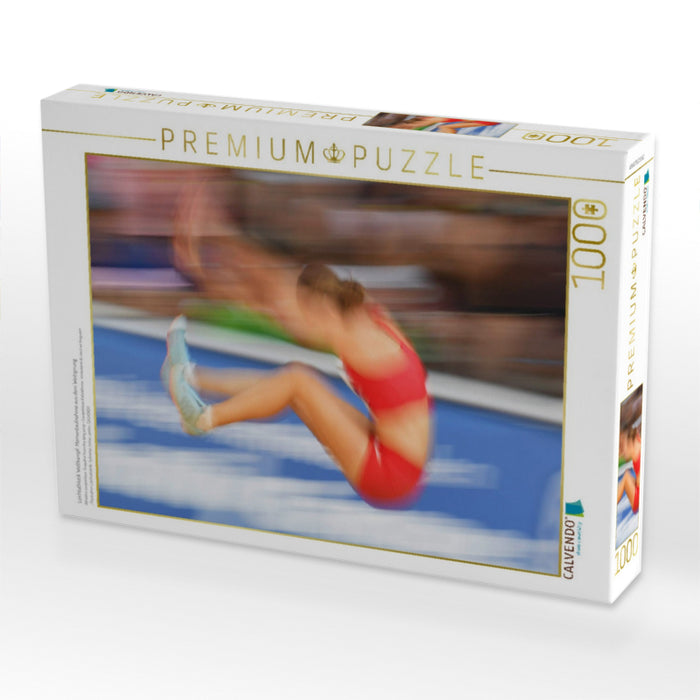 Leichtathletik Wettkampf: Momentaufnahme aus dem Weitsprung - CALVENDO Foto-Puzzle'