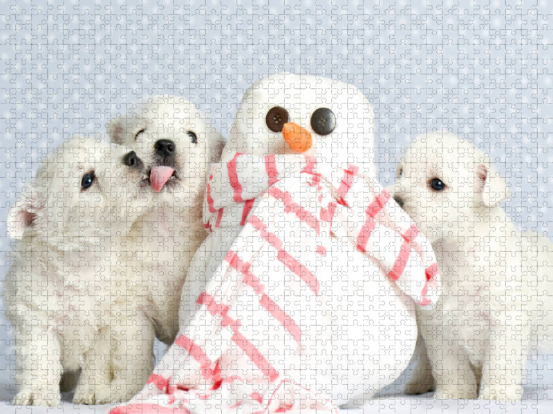 Endlich Schnee! - CALVENDO Foto-Puzzle'