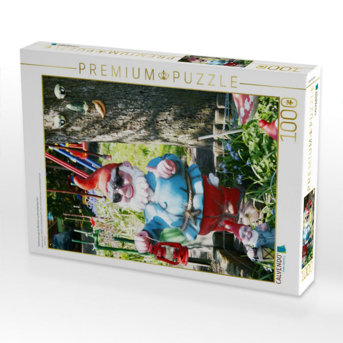 Gartenzwerge im Berliner Laubenpiepergarten - CALVENDO Foto-Puzzle'