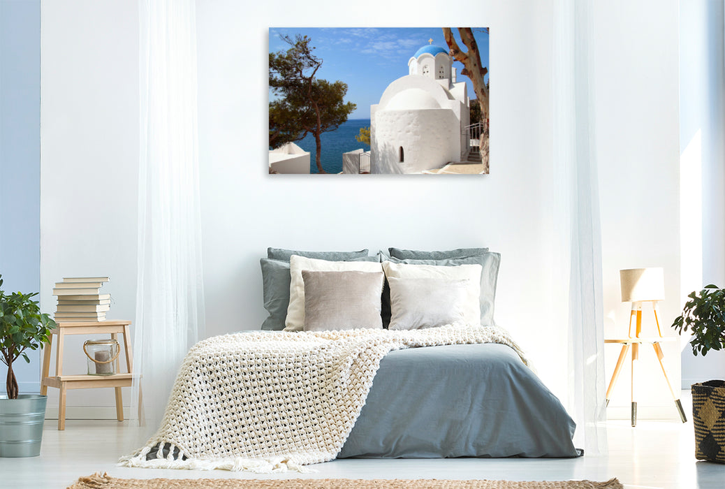 Toile textile premium Toile textile premium 120 cm x 80 cm paysage Île d'Amorgos, Cyclades 