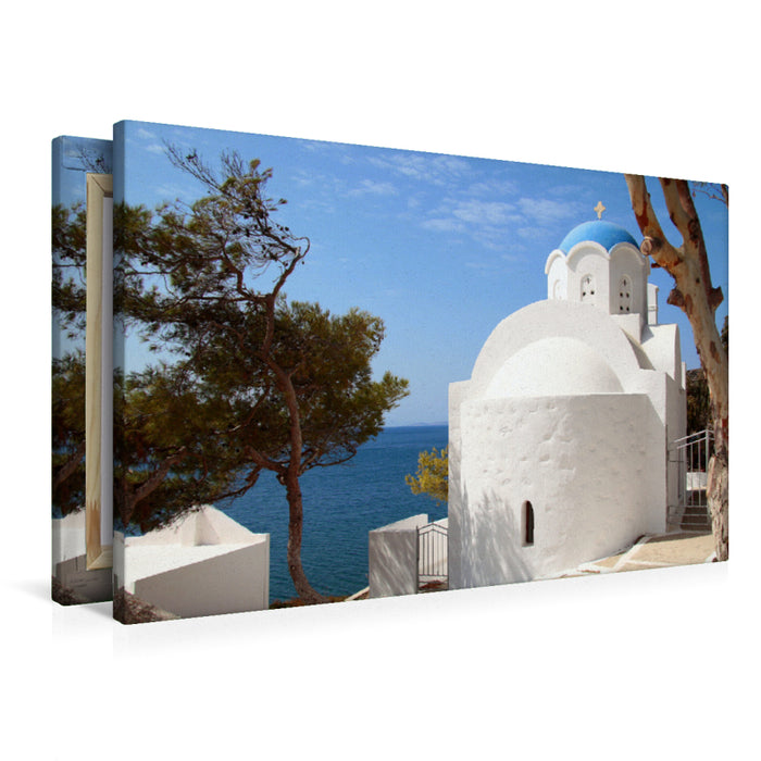 Toile textile premium Toile textile premium 120 cm x 80 cm paysage Île d'Amorgos, Cyclades 