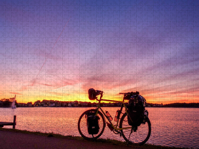 Ostsee Radreise: Sonnenuntergang in Karlskrona, Schweden - CALVENDO Foto-Puzzle'