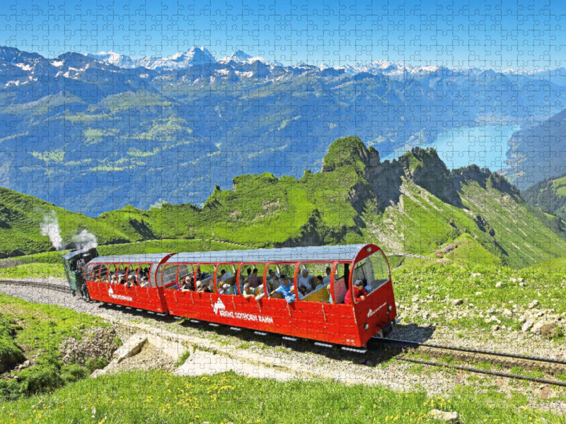 Brienzer Rothorn-Bahn (Zahnradbahn), Schweiz. - CALVENDO Foto-Puzzle'