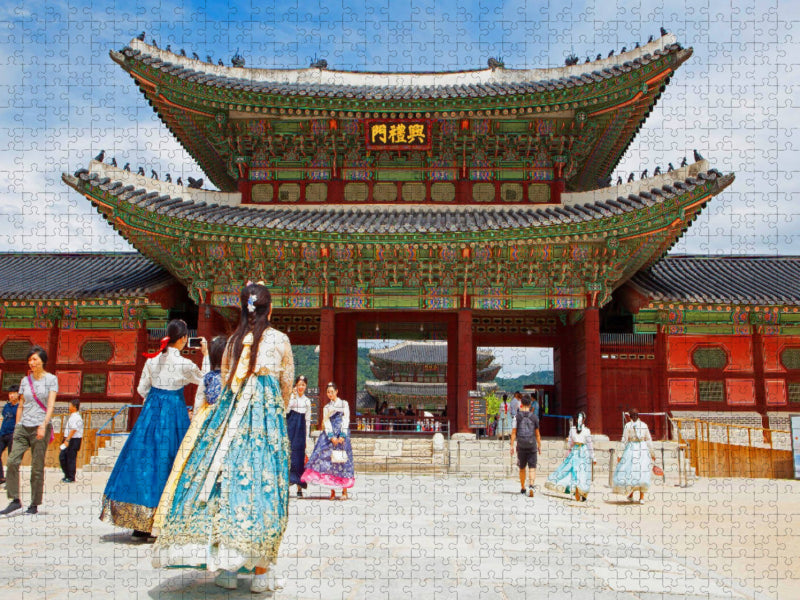 Königspalast in Seoul, Südkorea. - CALVENDO Foto-Puzzle'