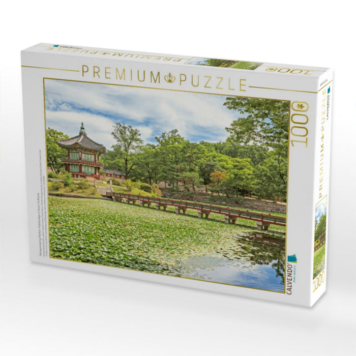 Hyangwonjeong Pavillon, Palastanlage in Seoul, Südkorea. - CALVENDO Foto-Puzzle'