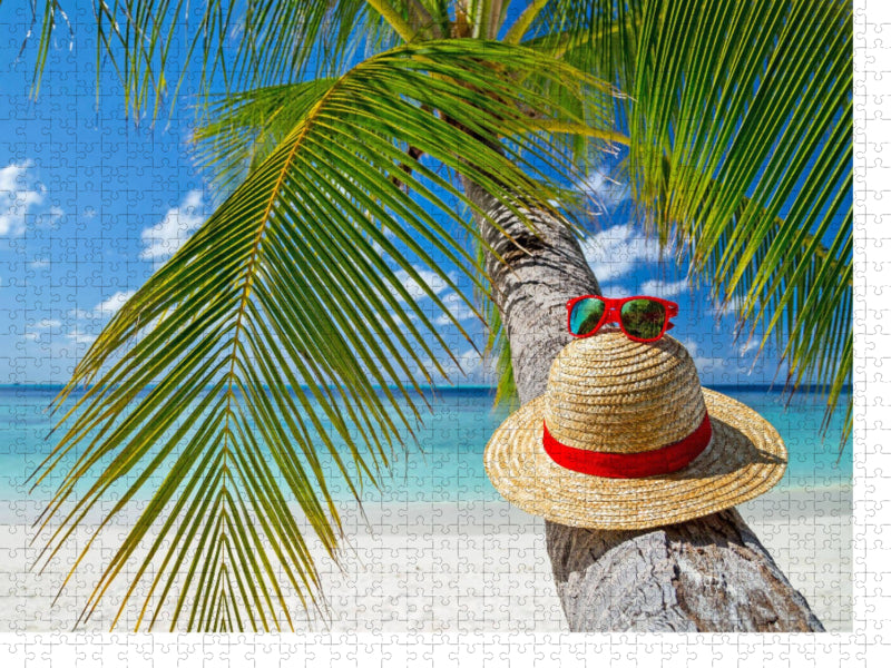 Strandfeeling, Sehnsuchtsziel und Traumurlaub auf den Malediven. - CALVENDO Foto-Puzzle'