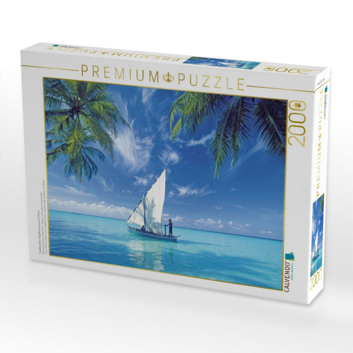 Traditionelles Segelboot, genannt Dhoni. - CALVENDO Foto-Puzzle'