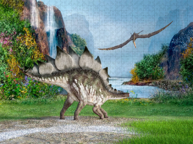 Ein Motiv aus dem Kalender Reise in die Prähistorie unter den Dinosauriern - CALVENDO Foto-Puzzle'