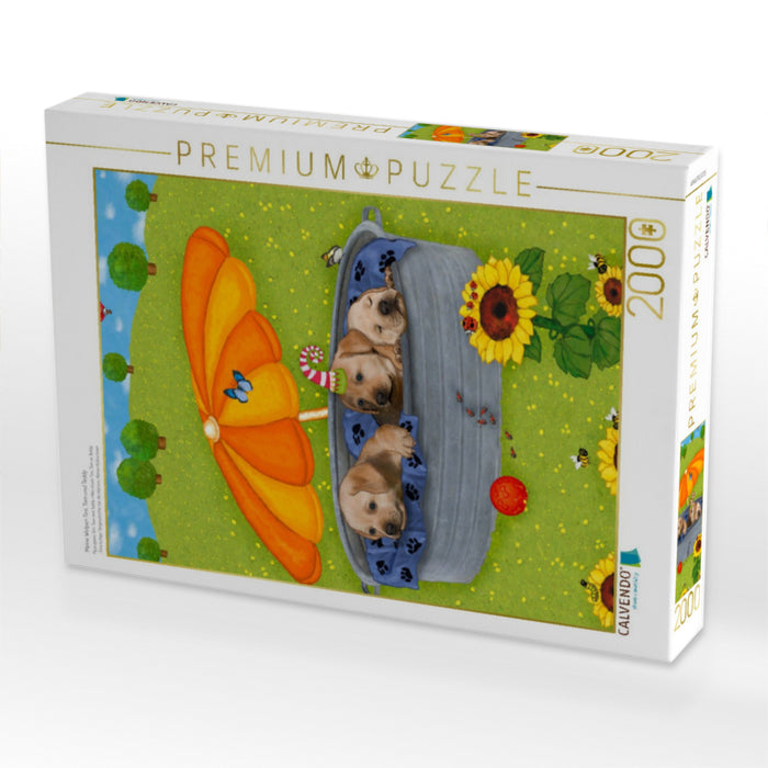 Meine Welpen Tim, Tom und Teddy - CALVENDO Foto-Puzzle'