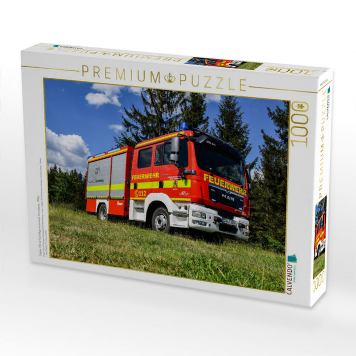 Ziegler TSF-W Freiwillige Feuerwehr Sonneberg - Mitte - CALVENDO Foto-Puzzle'