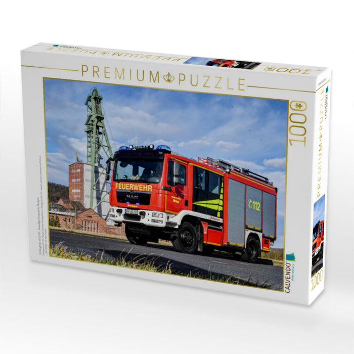 Schlingmann HLF 10 - Freiwillige Feuerwehr Merkers - CALVENDO Foto-Puzzle'