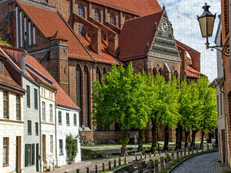Kirchhof der Stadtkirche St. Nikolai - CALVENDO Foto-Puzzle'
