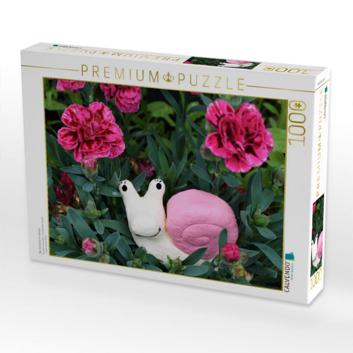 Die Schnecke im Garten - CALVENDO Foto-Puzzle'