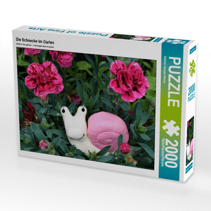 Die Schnecke im Garten 2000 Teile Puzzle quer - CALVENDO Foto-Puzzle'
