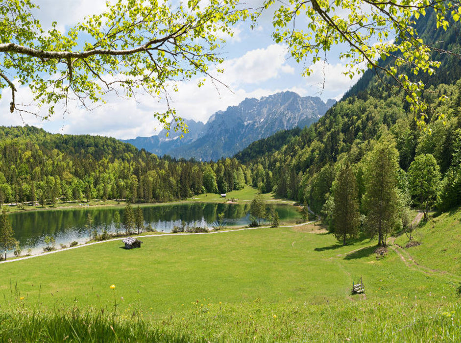 Ferchensee und Karwendel, Mittenwald - CALVENDO Foto-Puzzle'