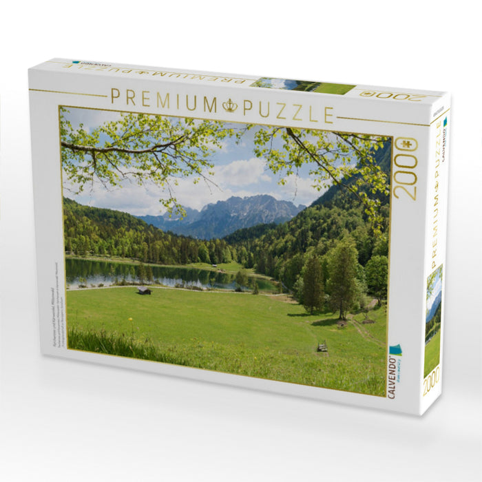 Ferchensee und Karwendel, Mittenwald - CALVENDO Foto-Puzzle'