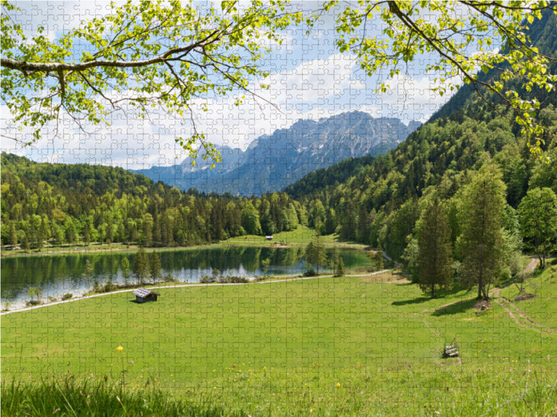Ferchensee und Karwendel, Mittenwald 2000 Teile Puzzle quer - CALVENDO Foto-Puzzle'
