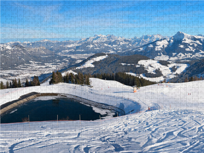 Skigebiet Hartkaiser am Wilden Kaiser 2000 Teile Puzzle quer - CALVENDO Foto-Puzzle'
