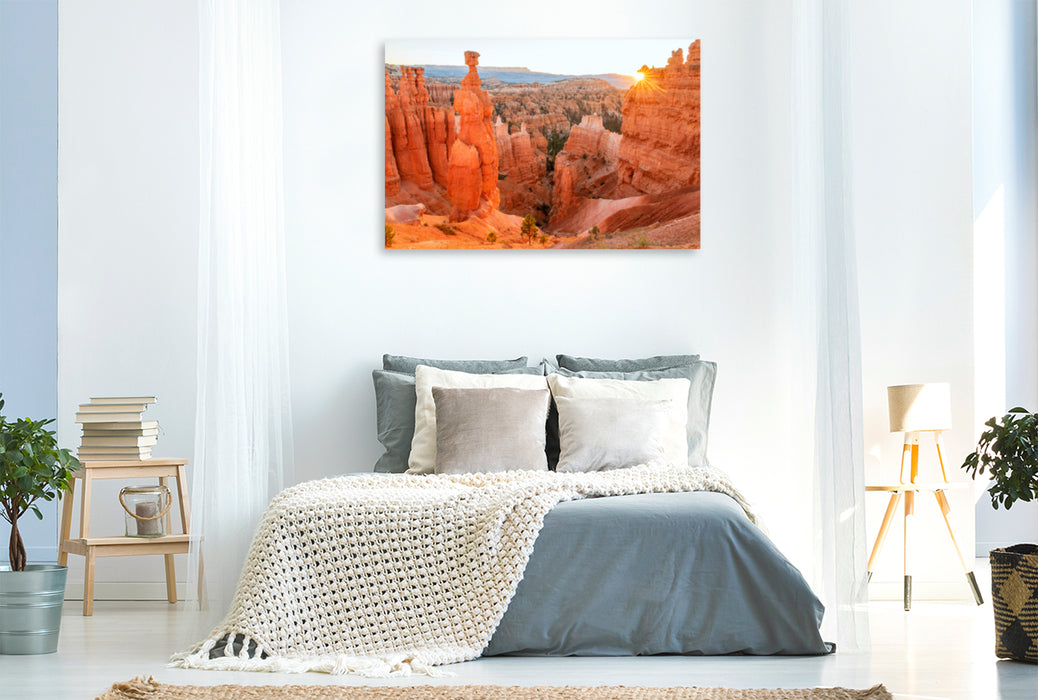 Toile textile haut de gamme Toile textile haut de gamme 120 cm x 80 cm paysage Parc national de Bryce Canyon, Utah, États-Unis 