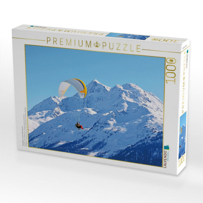 Paraglider vor dem Mont Pourri. - CALVENDO Foto-Puzzle'