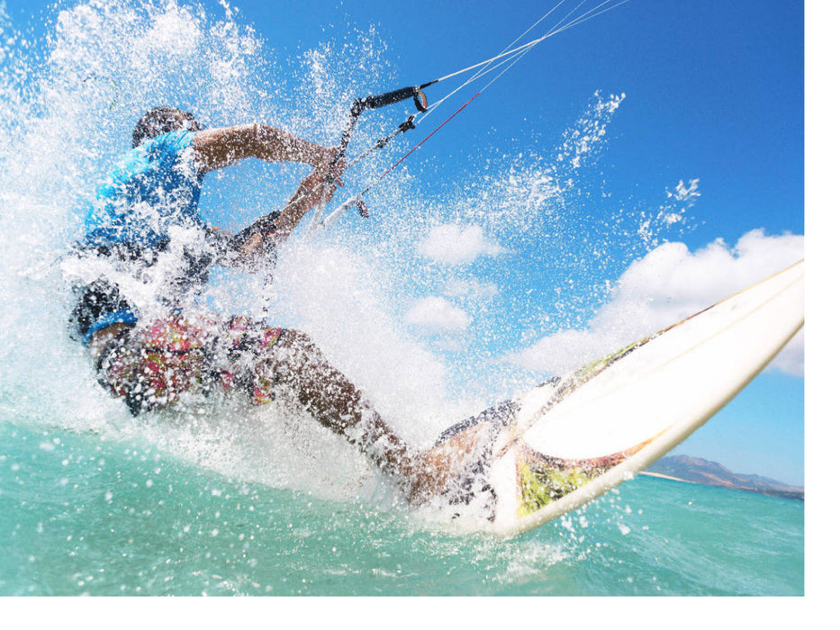 Kitesurfer in der schäumenden Gischt. - CALVENDO Foto-Puzzle'