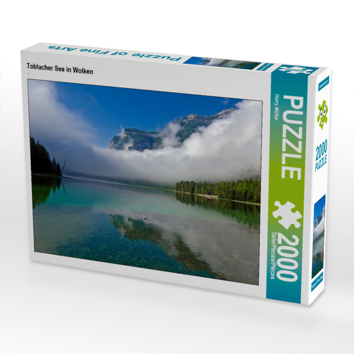 Toblacher See in Wolken 2000 Teile Puzzle quer - CALVENDO Foto-Puzzle'