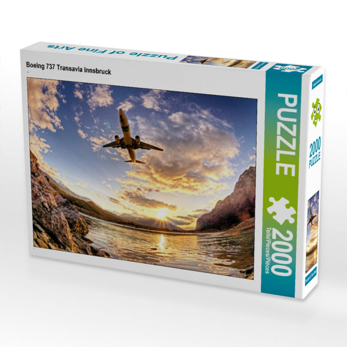 Boeing 737 Transavia Innsbruck 2000 Teile Puzzle quer - CALVENDO Foto-Puzzle'