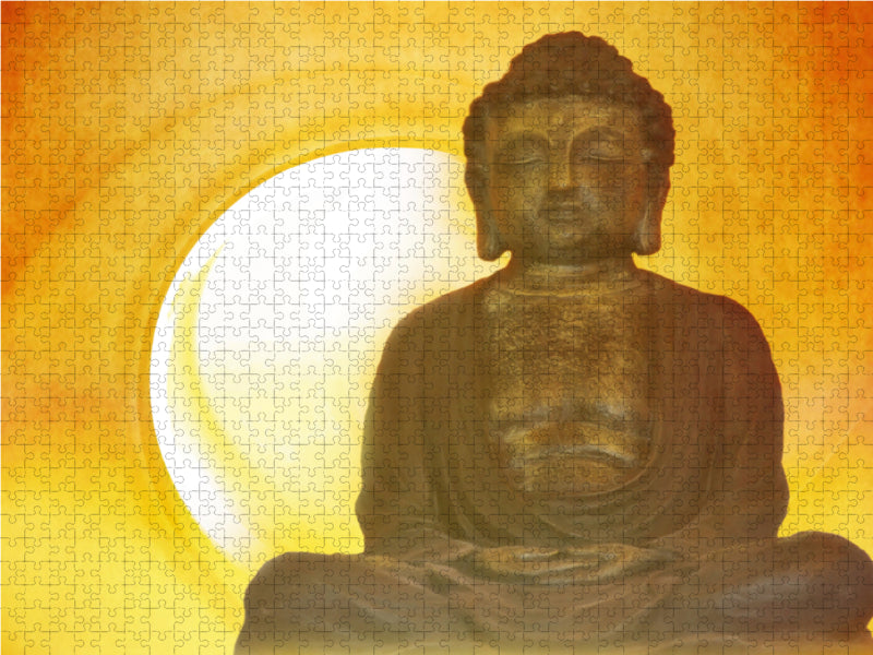 Buddha in aller Stille 2000 Teile Puzzle quer - CALVENDO Foto-Puzzle'