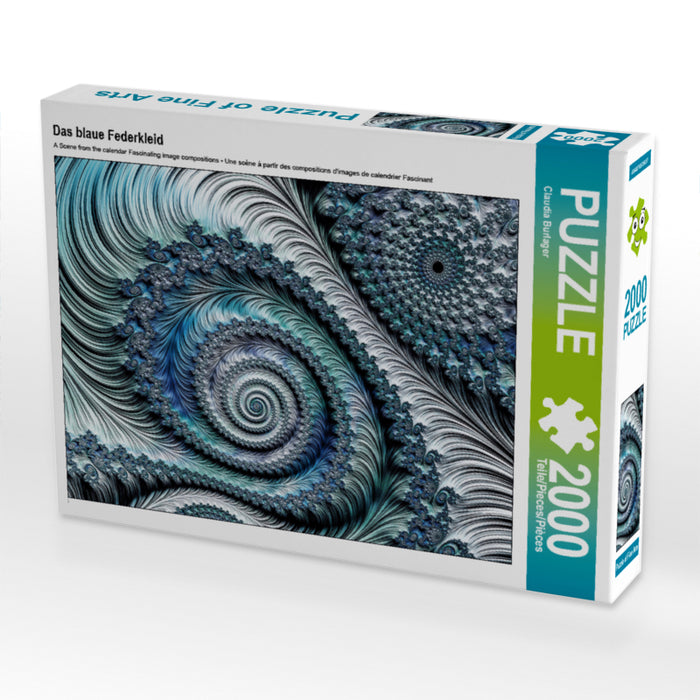 Das blaue Federkleid 2000 Teile Puzzle quer - CALVENDO Foto-Puzzle'