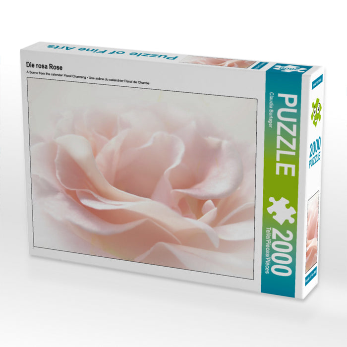 Die rosa Rose 2000 Teile Puzzle quer - CALVENDO Foto-Puzzle'