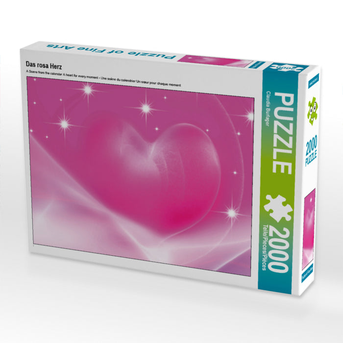 Das rosa Herz 2000 Teile Puzzle quer - CALVENDO Foto-Puzzle'