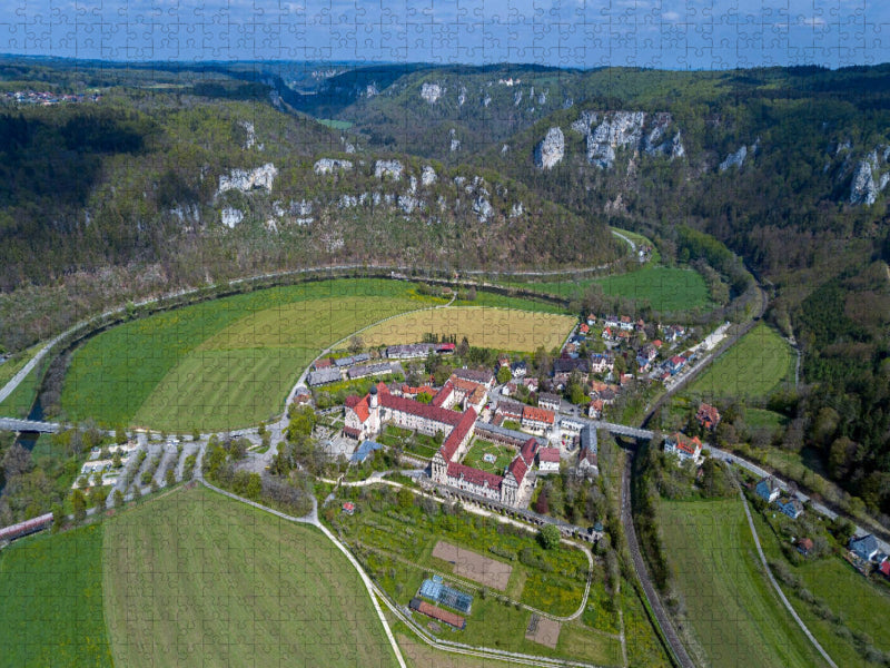Beuron mit Erzabtei St.Martin im Oberen Donautal/Schwäbische Alb - CALVENDO Foto-Puzzle'