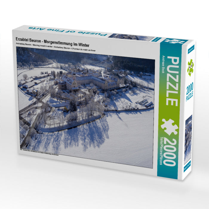 Erzabtei Beuron - Morgenstimmung im Winter 2000 Teile Puzzle quer - CALVENDO Foto-Puzzle'