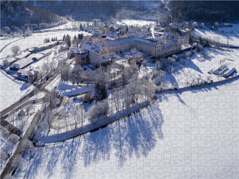Erzabtei Beuron - Morgenstimmung im Winter 2000 Teile Puzzle quer - CALVENDO Foto-Puzzle'