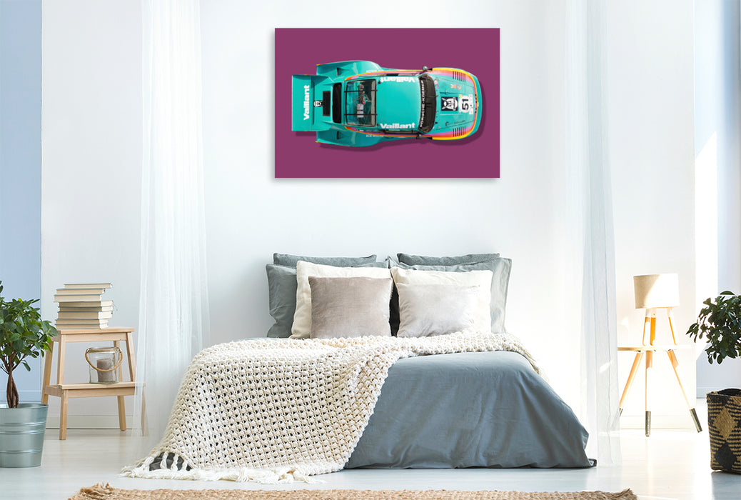 Premium textile canvas Premium textile canvas 120 cm x 80 cm landscape Porsche 935 K2, 1977 