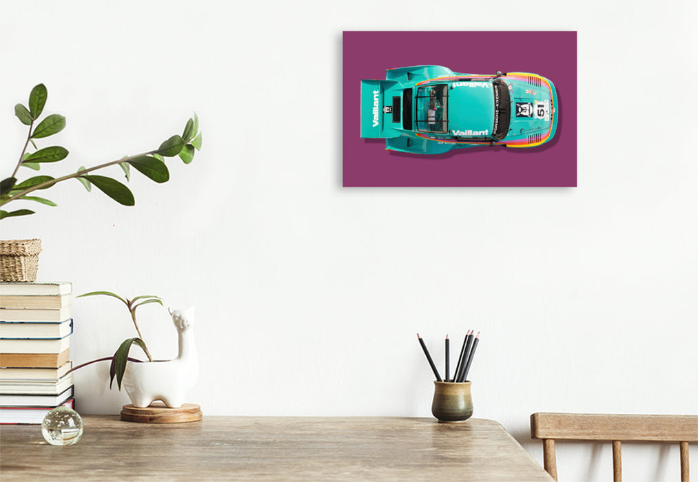 Premium textile canvas Premium textile canvas 120 cm x 80 cm landscape Porsche 935 K2, 1977 