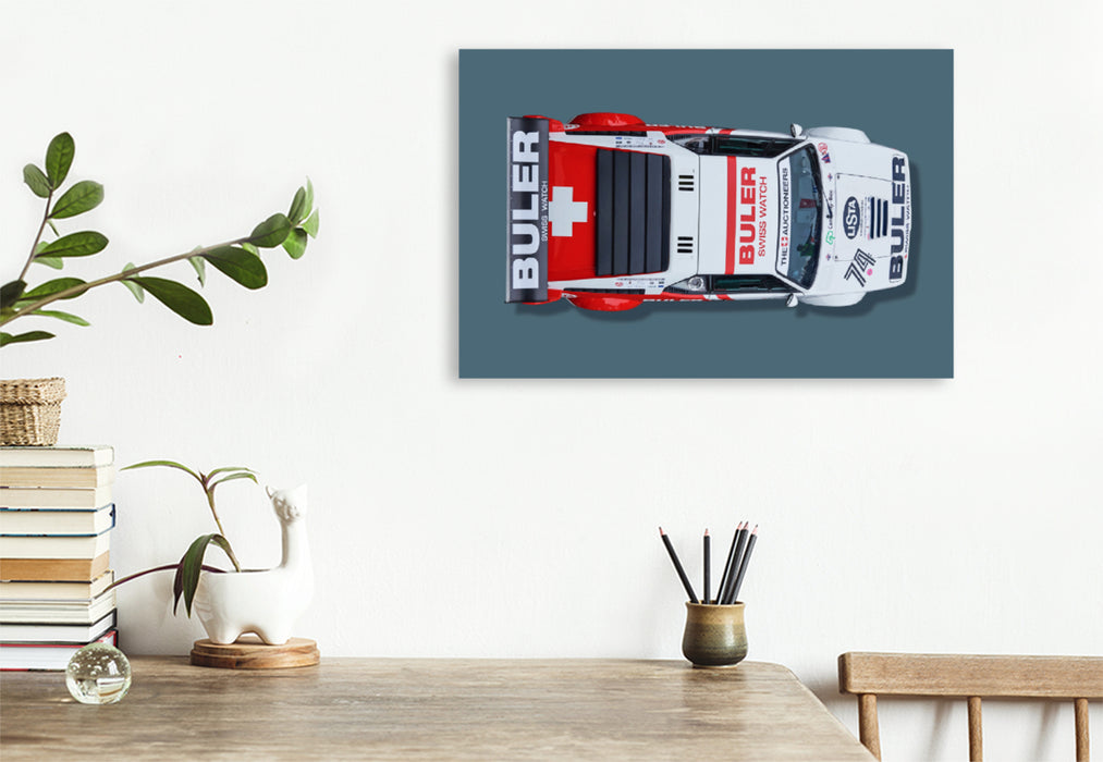 Premium textile canvas Premium textile canvas 120 cm x 80 cm landscape BMW M1 Procar, 1979 