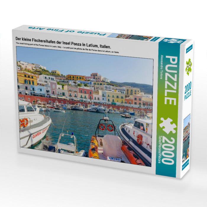 Der kleine Fischereihafen der Insel Ponza in Latium, Italien. 2000 Teile Puzzle quer - CALVENDO Foto-Puzzle'