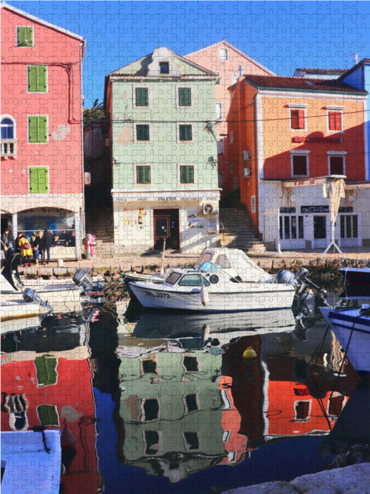Am Hafen von Veli Losinj 2000 Teile Puzzle hoch - CALVENDO Foto-Puzzle'